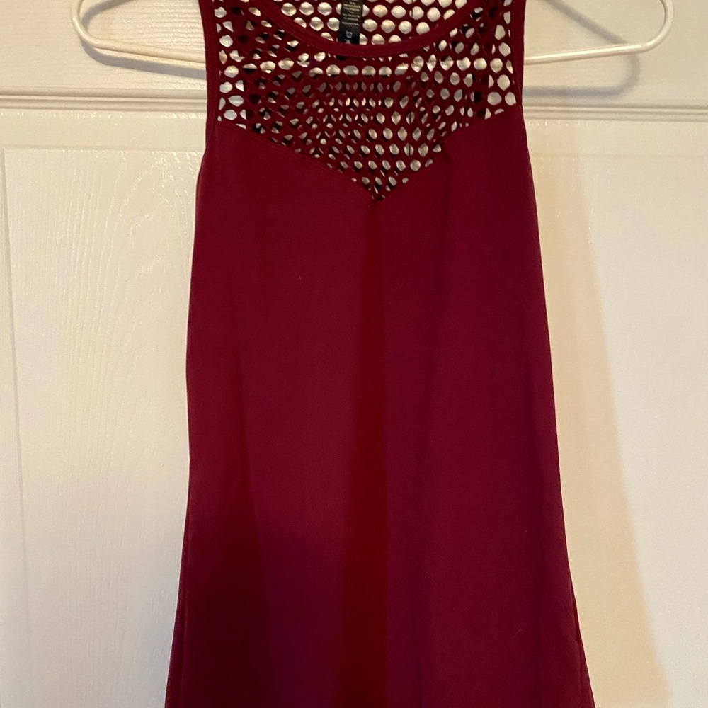 Burgundy yoga top